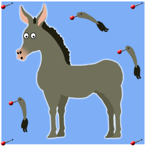 Pin the Tail on the donkey game