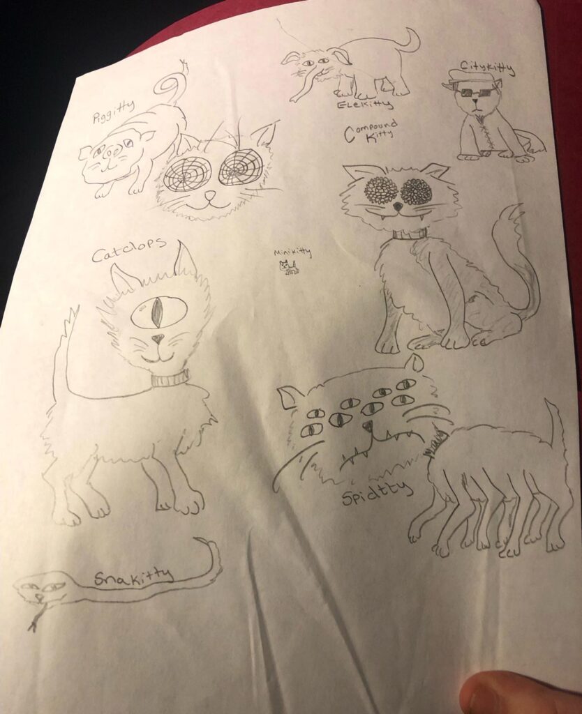 Kitty Crosses sketches